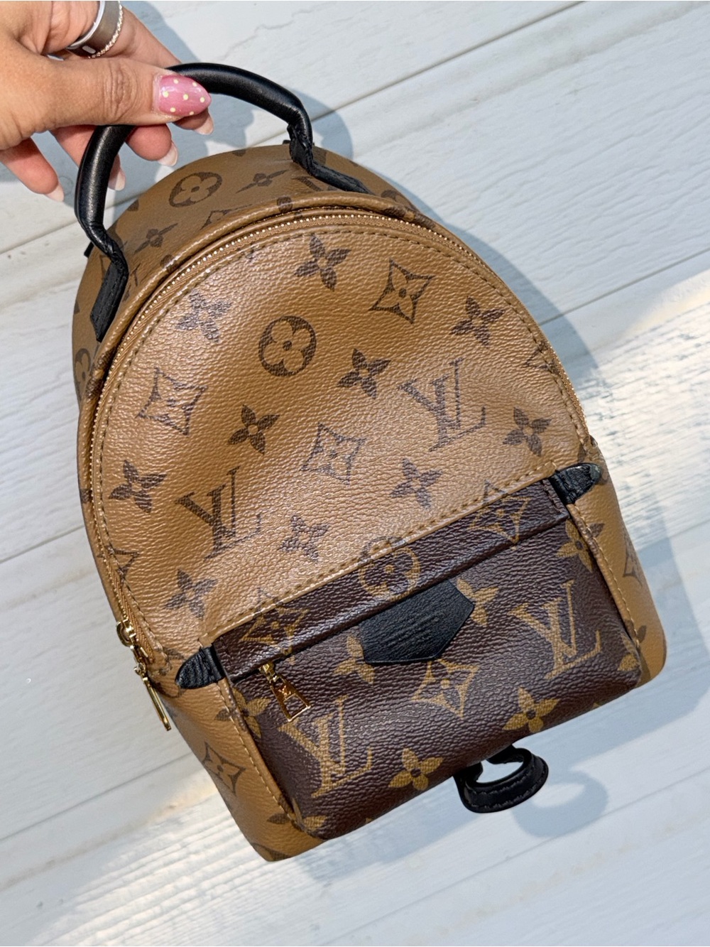 Authentic LV Palm Springs Mini Monogram Reverse